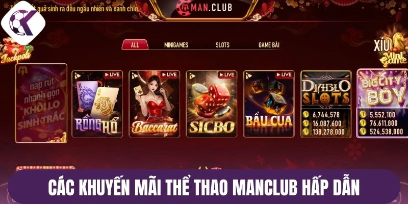 Các khuyến mãi thể thao Manclub hấp dẫn
