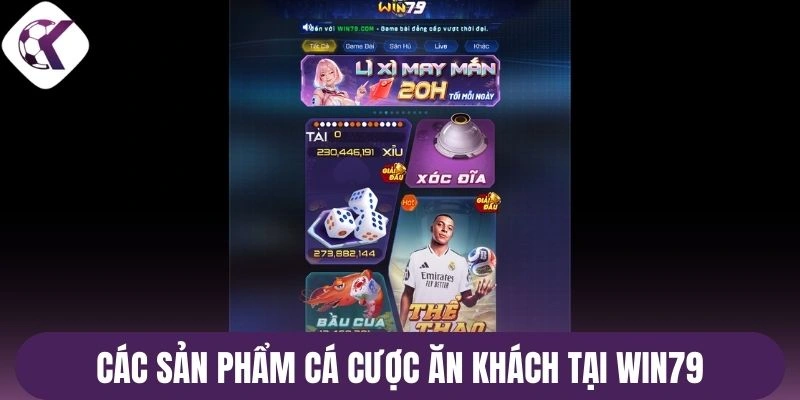 Các sản phẩm cá cược ăn khách tại Win79