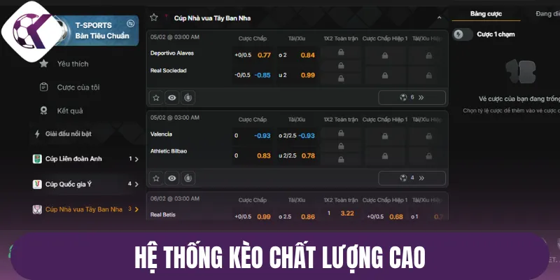 Hệ thống kèo chất lượng cao